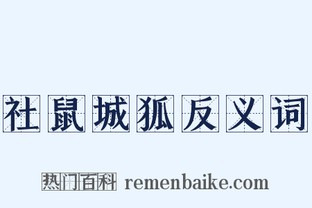 社鼠城狐反义词是什么意思的图片